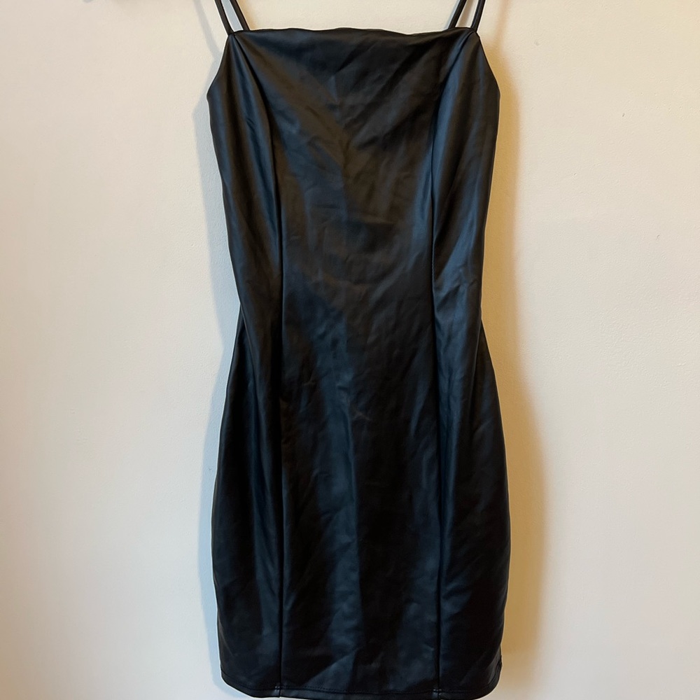 Windsor, Black leather dress, size extra small